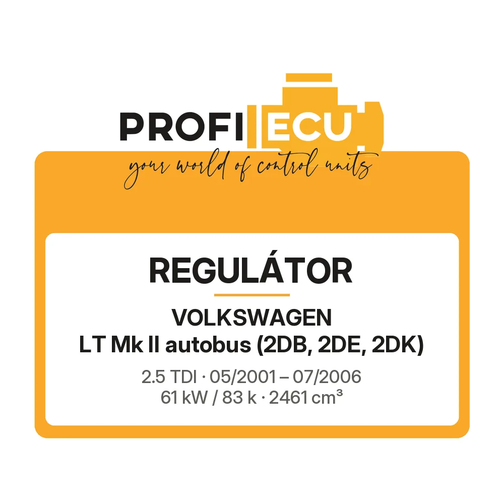 Etiketa ProfiECU: Regulátor pro Volkswagen LT Mk II autobus 2.5 TDI 61 kW