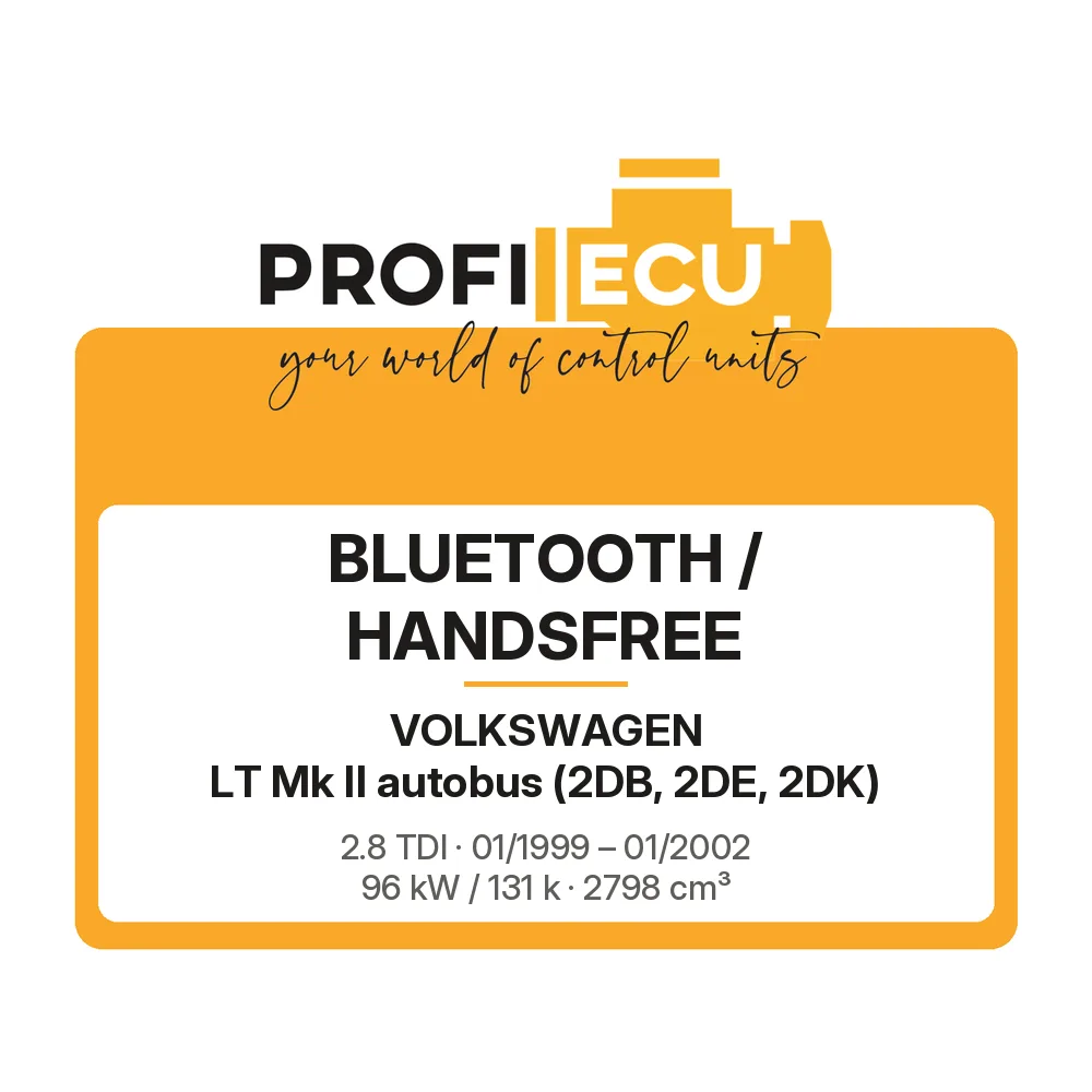 Etiketa ProfiECU: Bluetooth / Handsfree pro Volkswagen LT Mk II autobus 2.8 TDI 96 kW