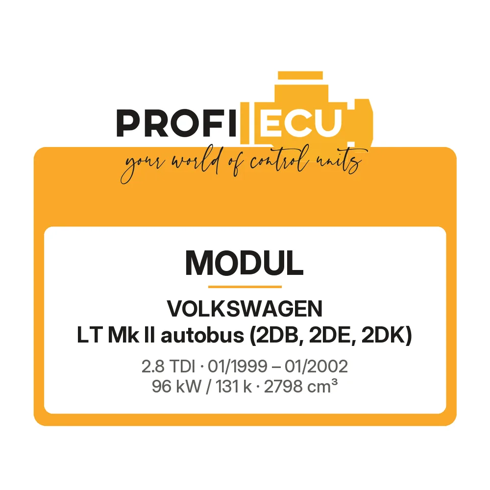 Etiketa ProfiECU: Modul pro Volkswagen LT Mk II autobus 2.8 TDI 96 kW
