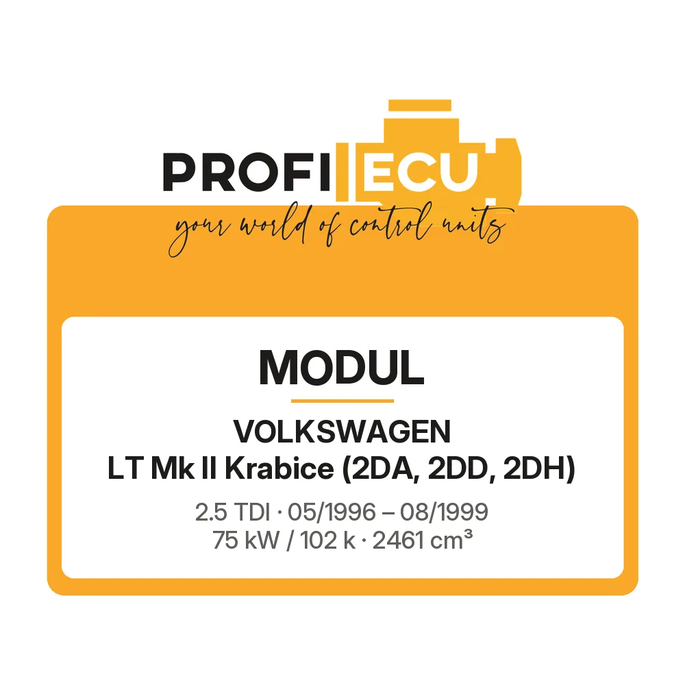Etiketa ProfiECU: Modul pro Volkswagen LT Mk II Krabice 2.5 TDI 75 kW