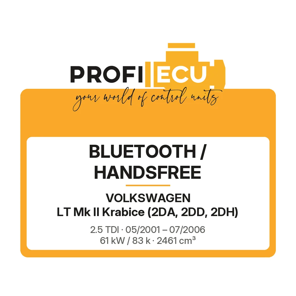 Etiketa ProfiECU: Bluetooth / Handsfree pro Volkswagen LT Mk II Krabice 2.5 TDI 61 kW