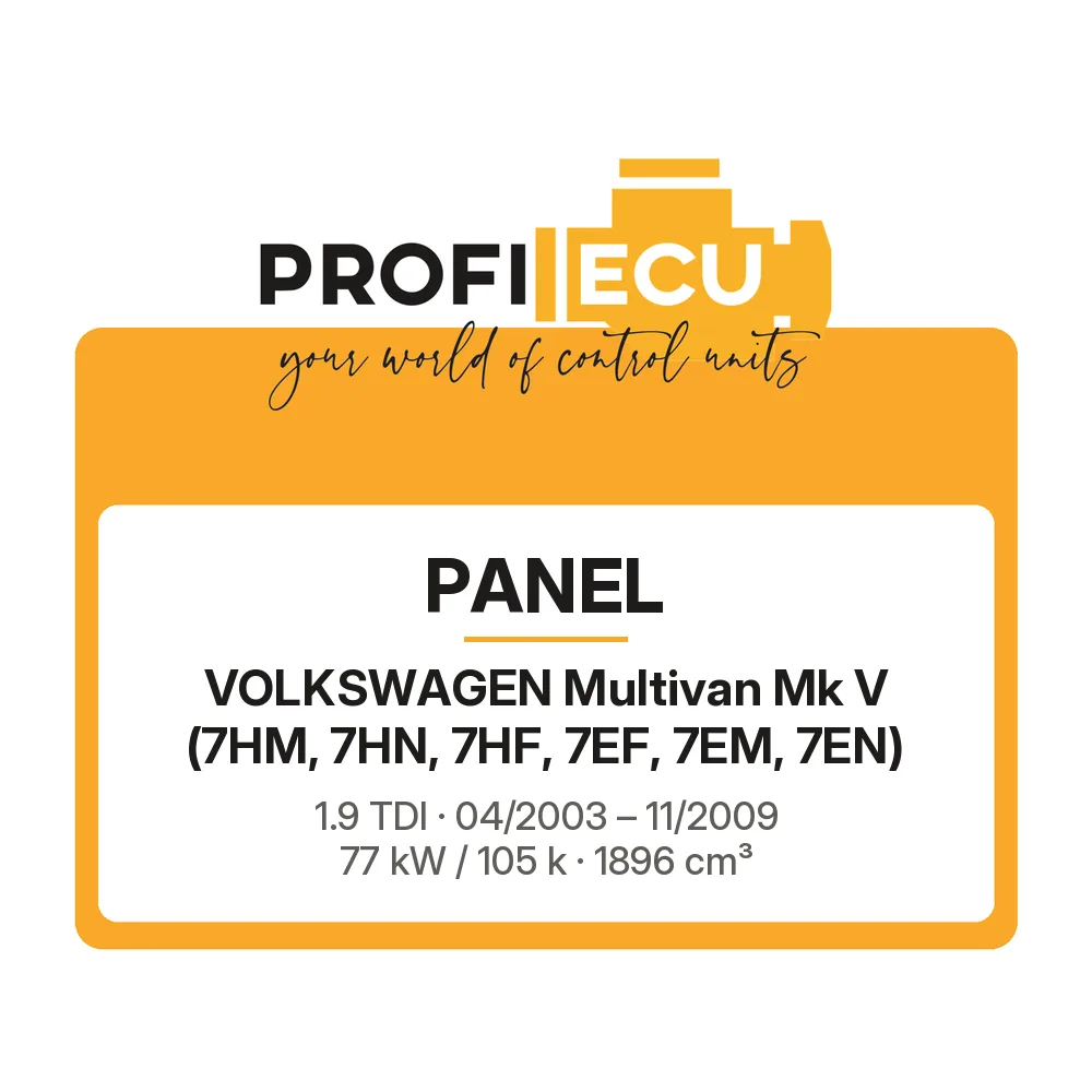 Etiketa ProfiECU: Panel pro Volkswagen Multivan Mk V 1.9 TDI 77 kW