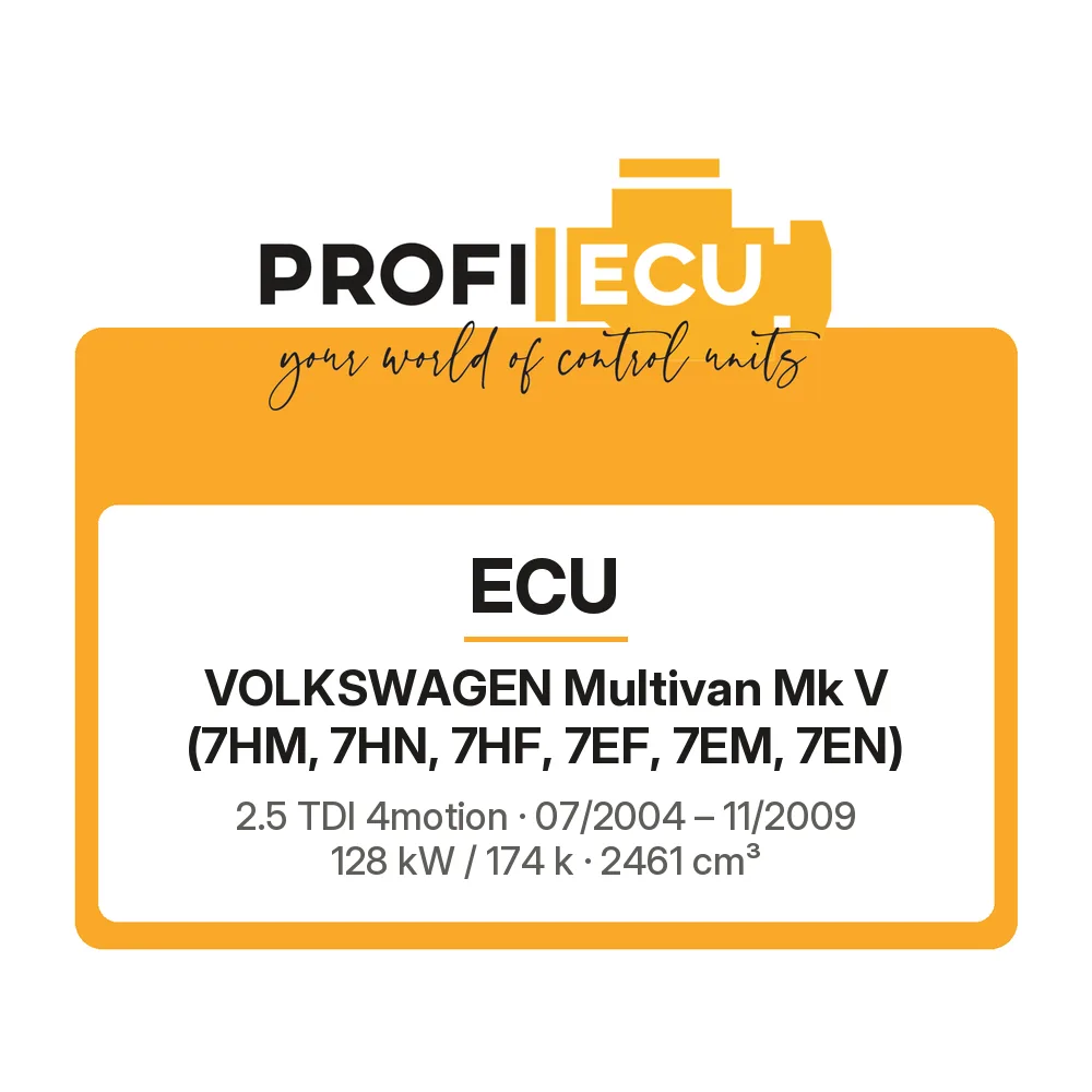 Etiketa ProfiECU: ECU pro Volkswagen Multivan Mk V 2.5 TDI 4motion 128 kW