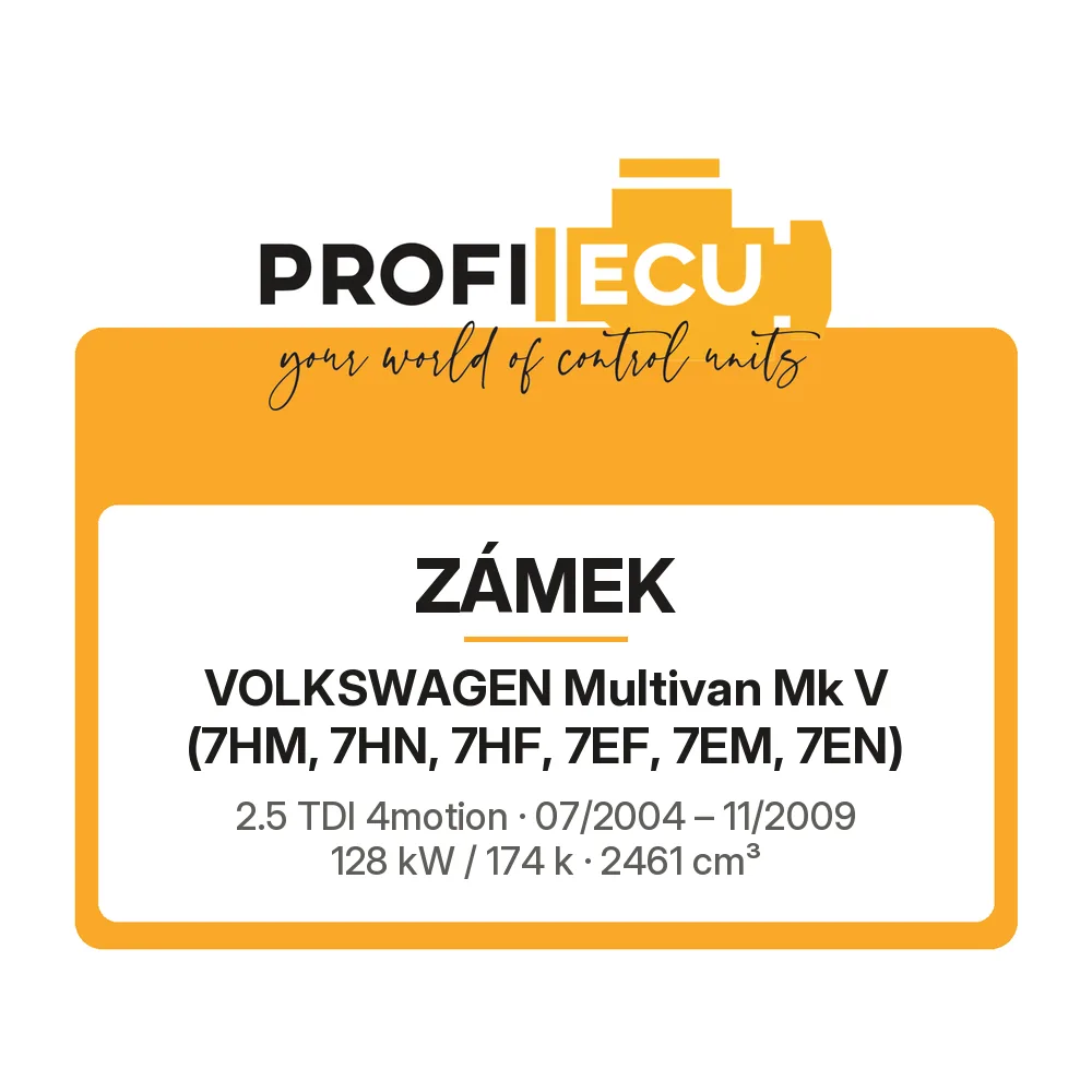 Etiketa ProfiECU: Zámek pro Volkswagen Multivan Mk V 2.5 TDI 4motion 128 kW