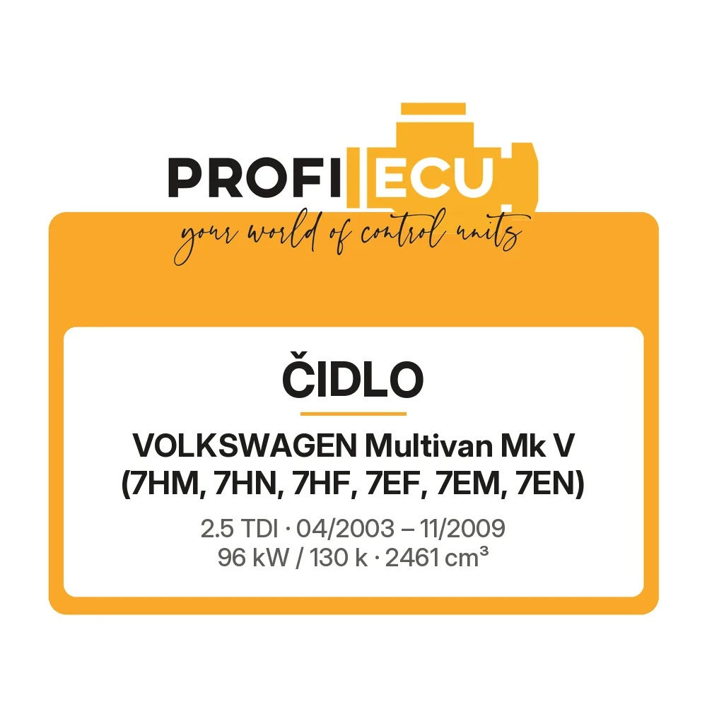 Etiketa ProfiECU: Čidlo pro Volkswagen Multivan Mk V 2.5 TDI 96 kW