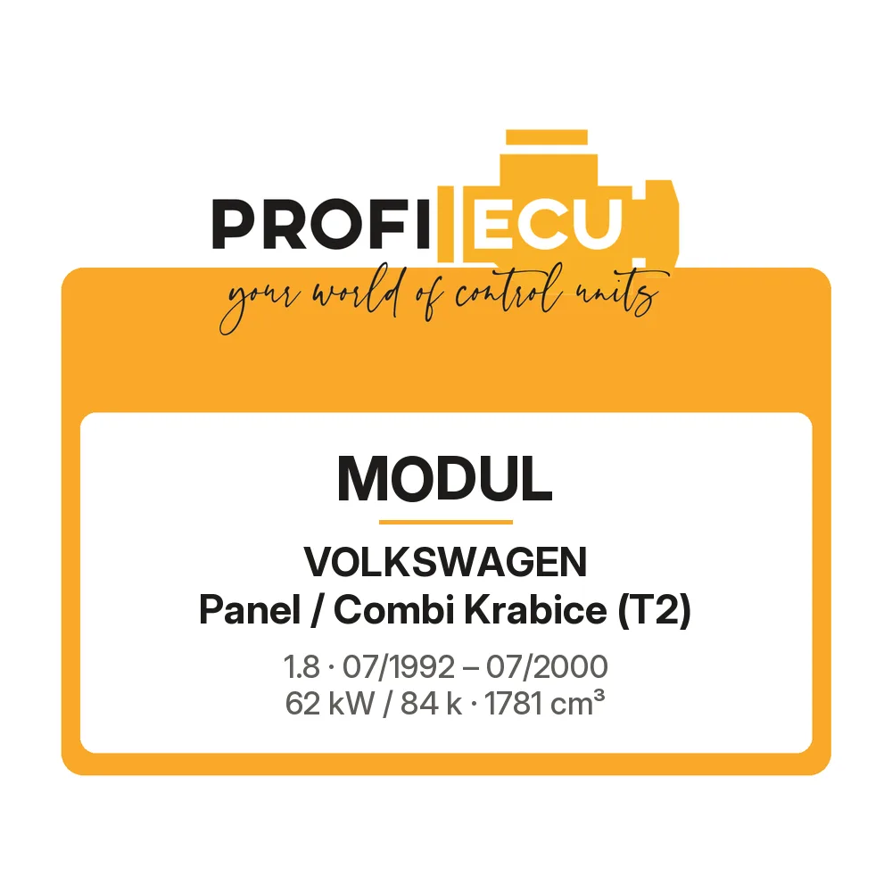 Etiketa ProfiECU: Modul pro Volkswagen Panel / Combi Krabice 1.8 62 kW