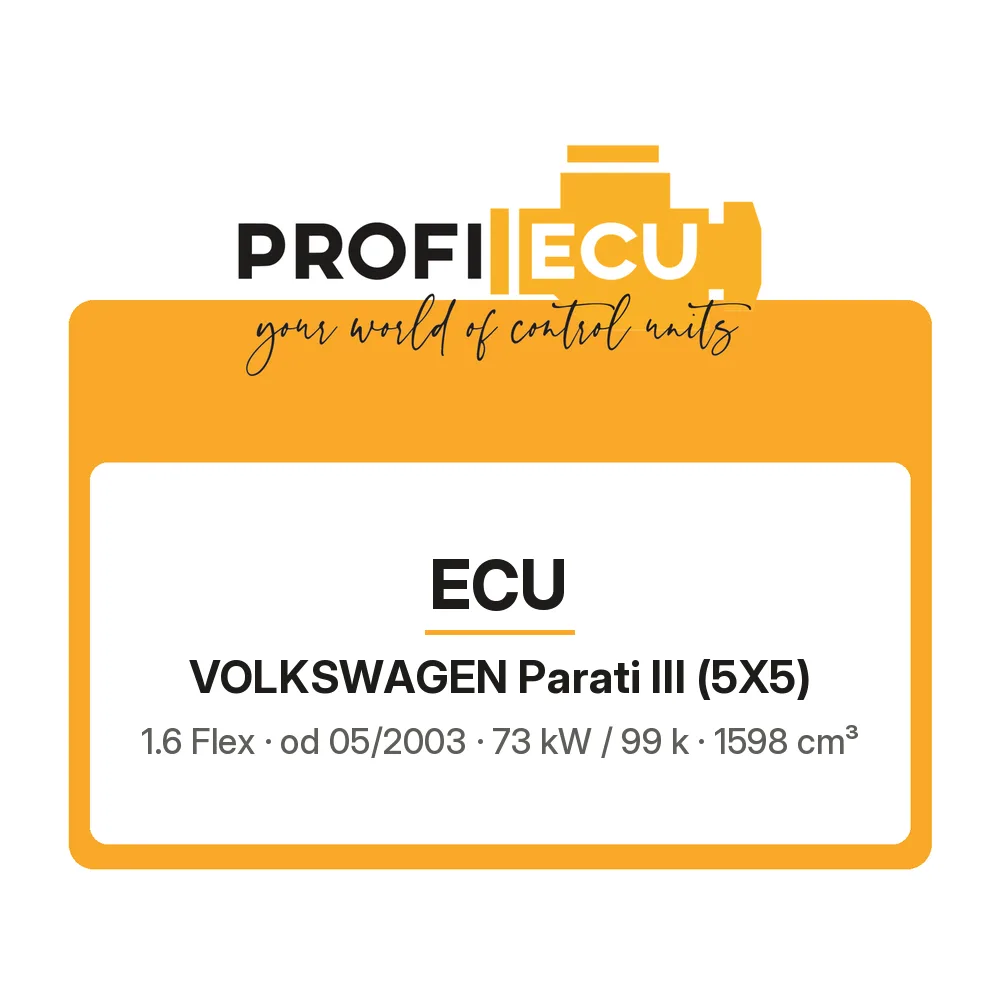 Etiketa ProfiECU: ECU pro Volkswagen Parati III 1.6 Flex 73 kW
