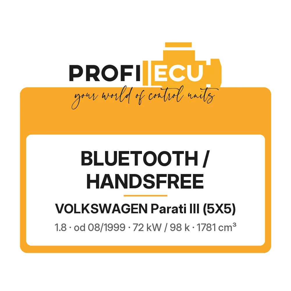 Etiketa ProfiECU: Bluetooth / Handsfree pro Volkswagen Parati III 1.8 72 kW