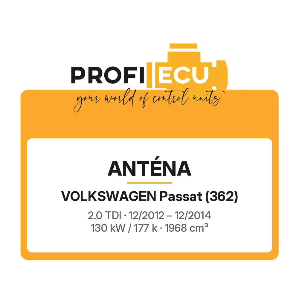 Etiketa ProfiECU: Anténa pro Volkswagen Passat 2.0 TDI 130 kW