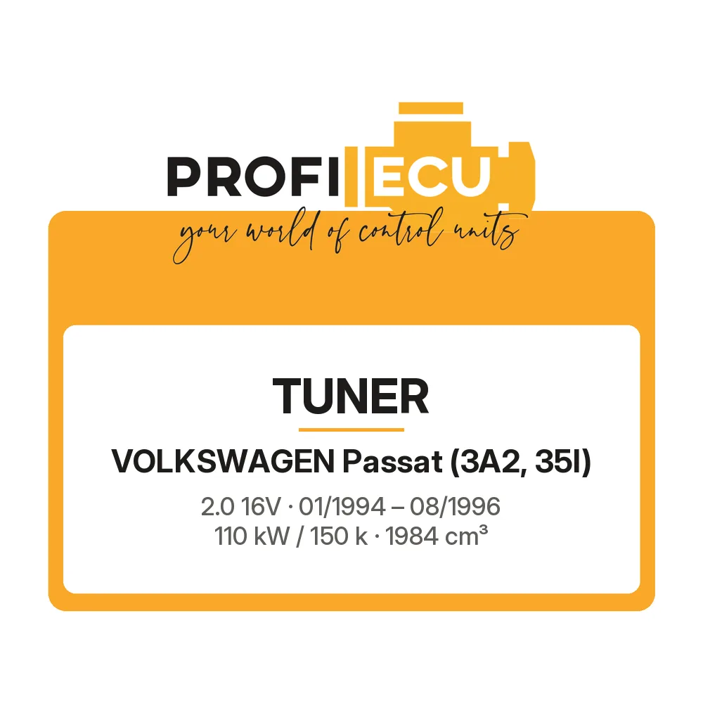 Etiketa ProfiECU: Tuner pro Volkswagen Passat 2.0 16V 110 kW