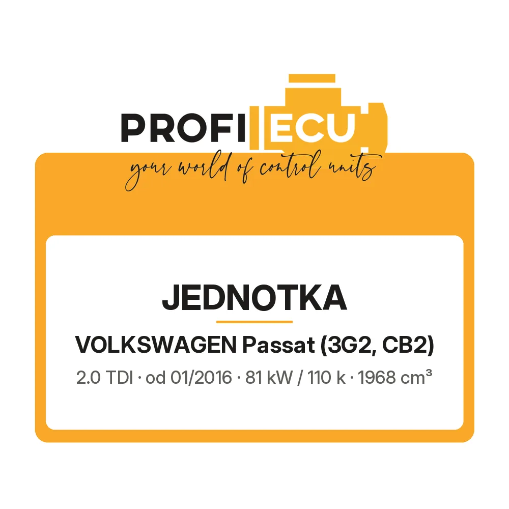 Etiketa ProfiECU: Jednotka pro Volkswagen Passat 2.0 TDI 81 kW