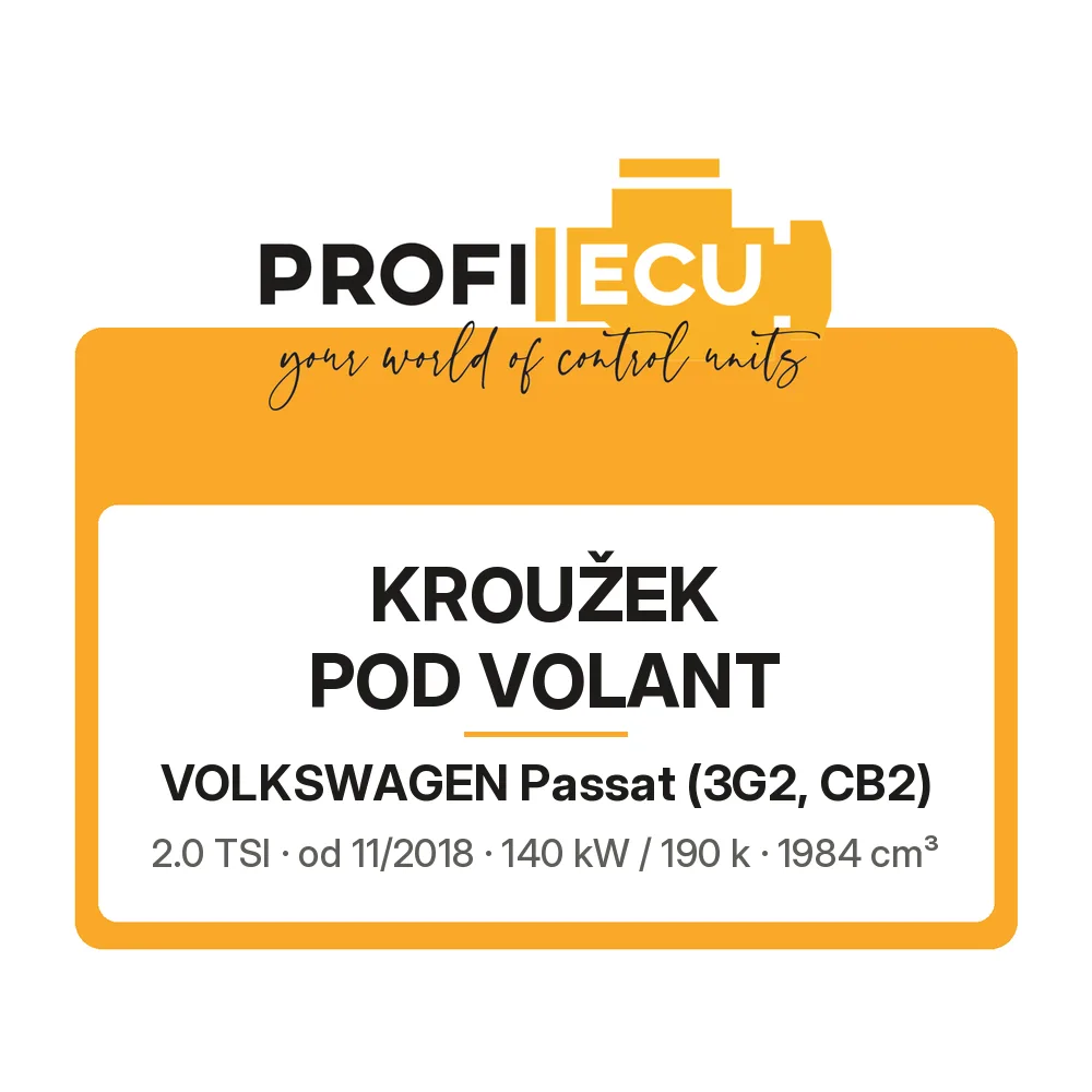 Etiketa ProfiECU: Kroužek pod volant pro Volkswagen Passat 2.0 TSI 140 kW