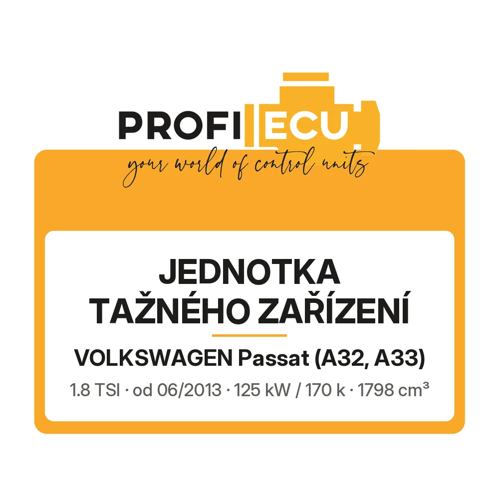 Etiketa ProfiECU: jednotka tažného zařízení pro Volkswagen Passat 1.8 TSI 125 kW