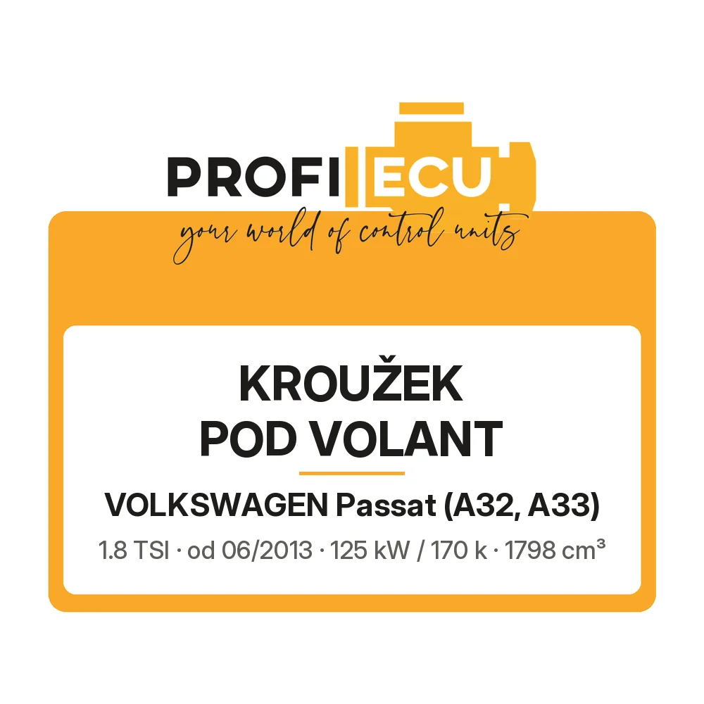 Etiketa ProfiECU: Kroužek pod volant pro Volkswagen Passat 1.8 TSI 125 kW