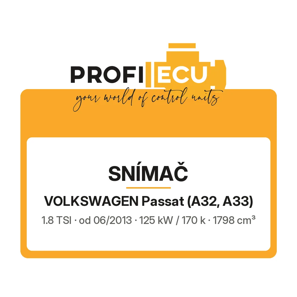 Etiketa ProfiECU: Snímač pro Volkswagen Passat 1.8 TSI 125 kW