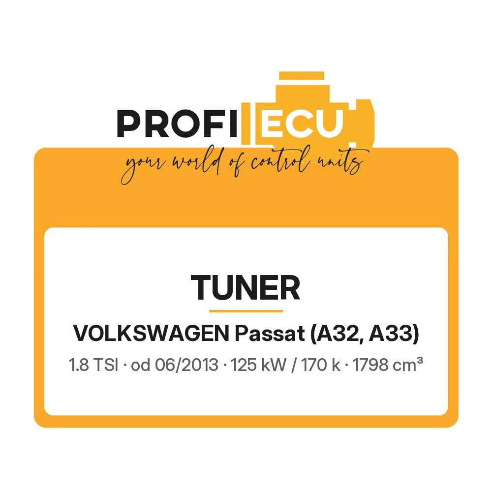 Etiketa ProfiECU: Tuner pro Volkswagen Passat 1.8 TSI 125 kW