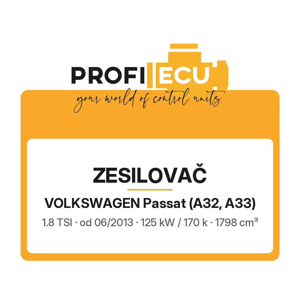 Etiketa ProfiECU: Zesilovač pro Volkswagen Passat 1.8 TSI 125 kW