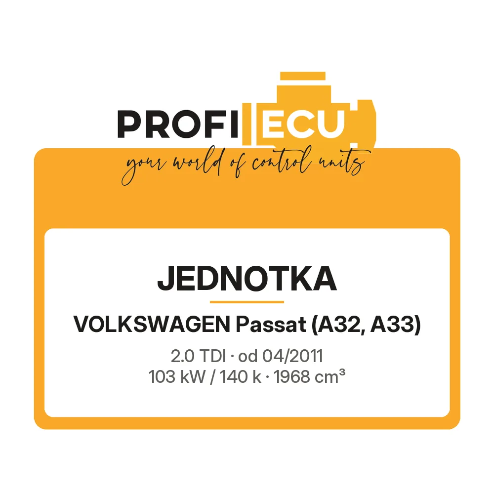 Etiketa ProfiECU: Jednotka pro Volkswagen Passat 2.0 TDI 103 kW