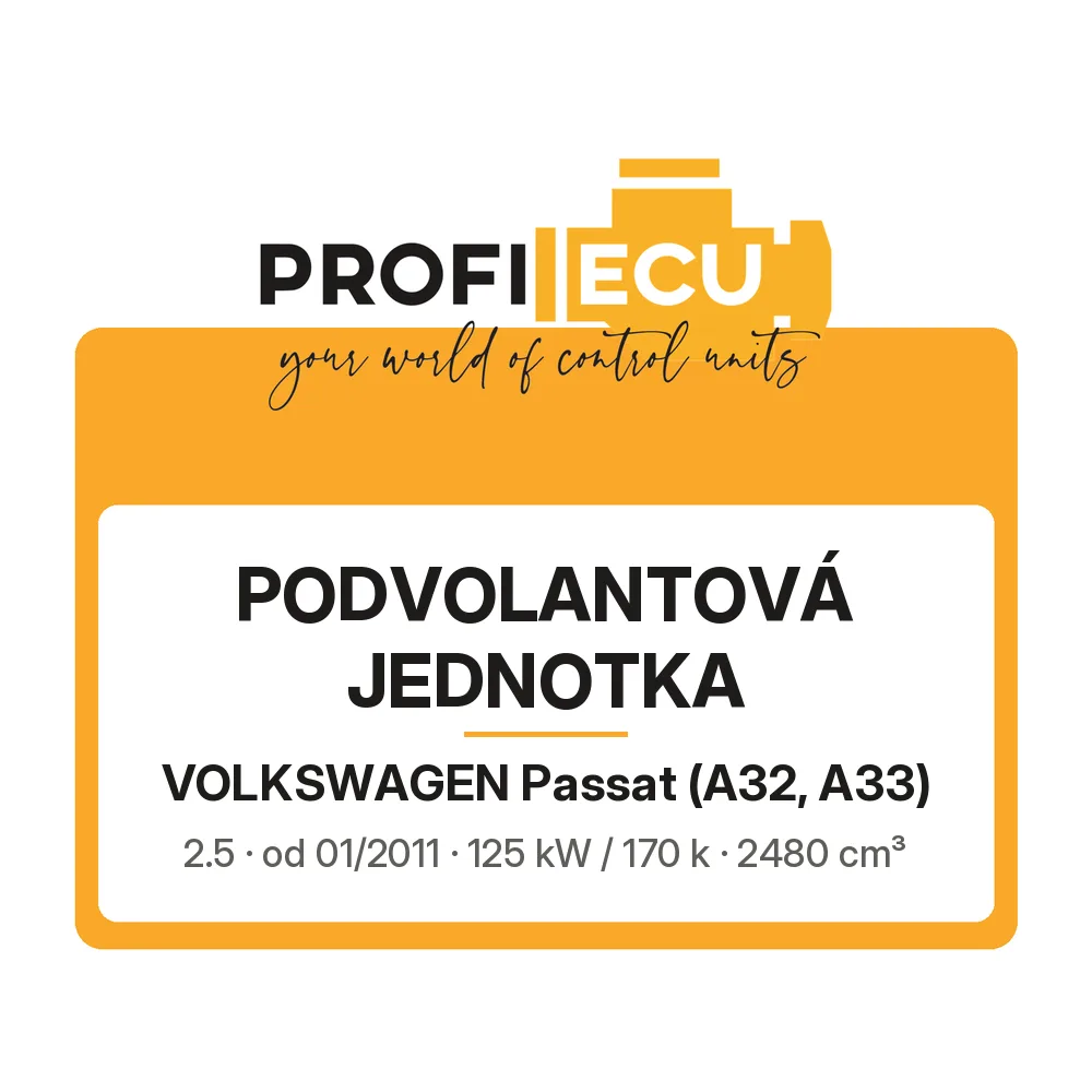 Etiketa ProfiECU: Podvolantová jednotka pro Volkswagen Passat 2.5 125 kW