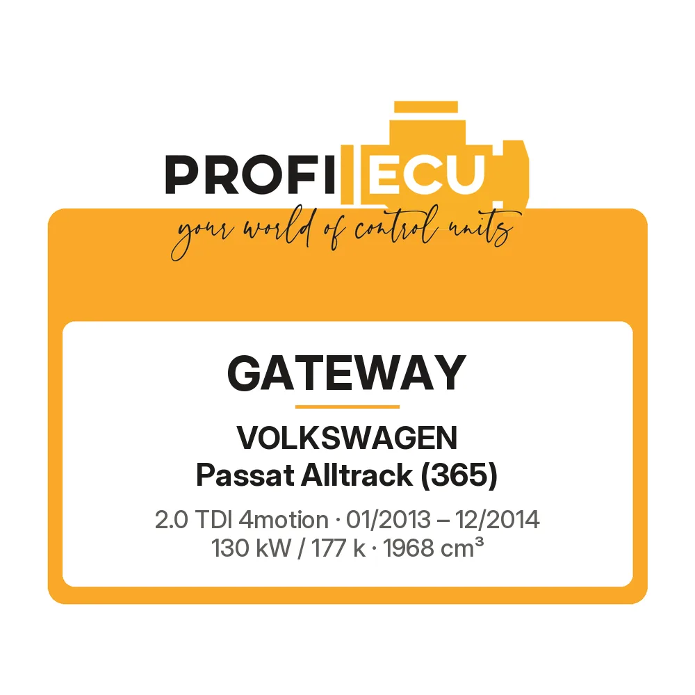 Etiketa ProfiECU: GATEWAY pro Volkswagen Passat Alltrack 2.0 TDI 4motion 130 kW