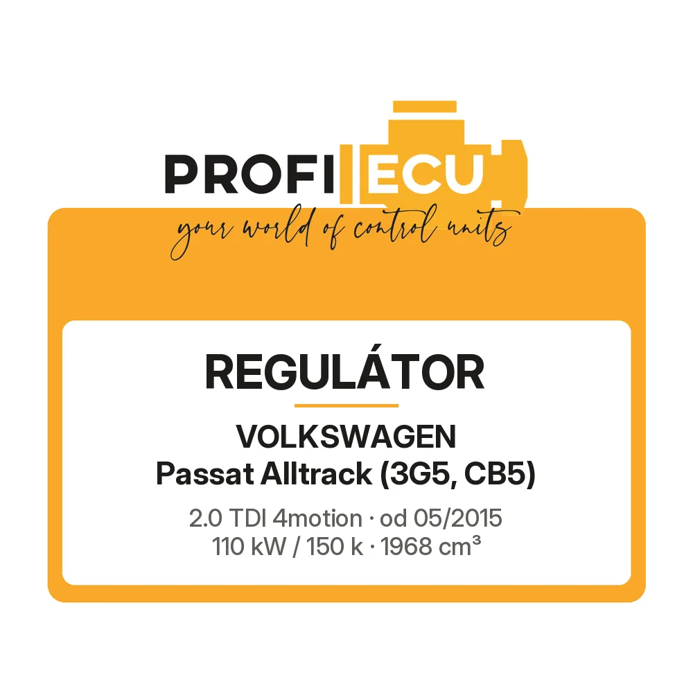 Etiketa ProfiECU: Regulátor pro Volkswagen Passat Alltrack 2.0 TDI 4motion 110 kW