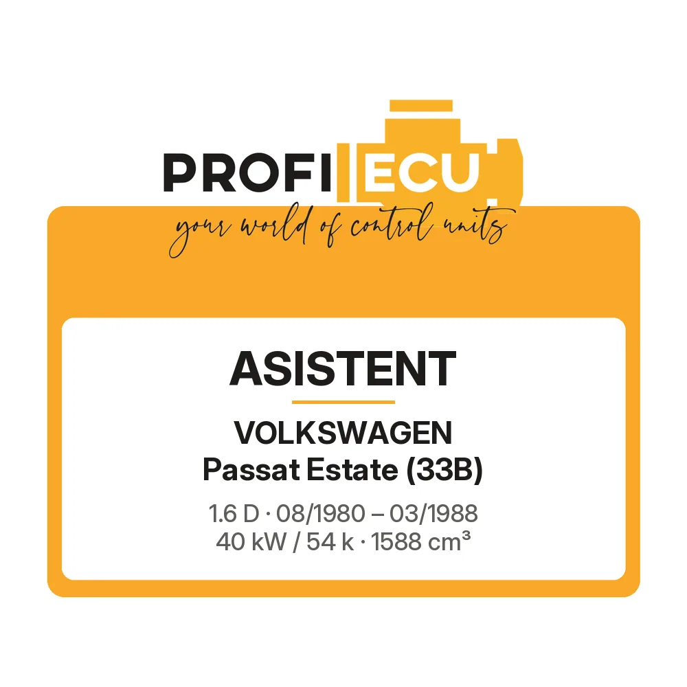 Etiketa ProfiECU: ASISTENT pro Volkswagen Passat Estate 1.6 D 40 kW