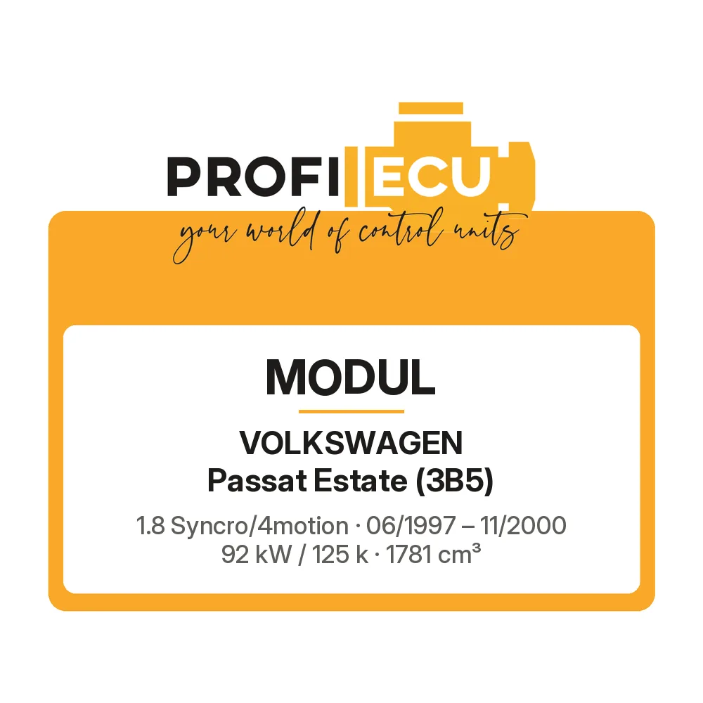 Etiketa ProfiECU: Modul pro Volkswagen Passat Estate 1.8 Syncro/4motion 92 kW