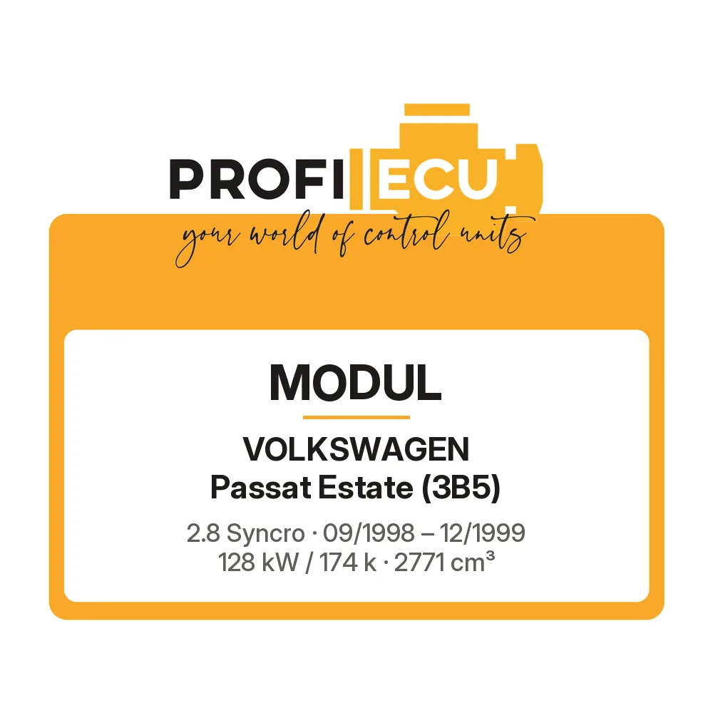 Etiketa ProfiECU: Modul pro Volkswagen Passat Estate 2.8 Syncro 128 kW