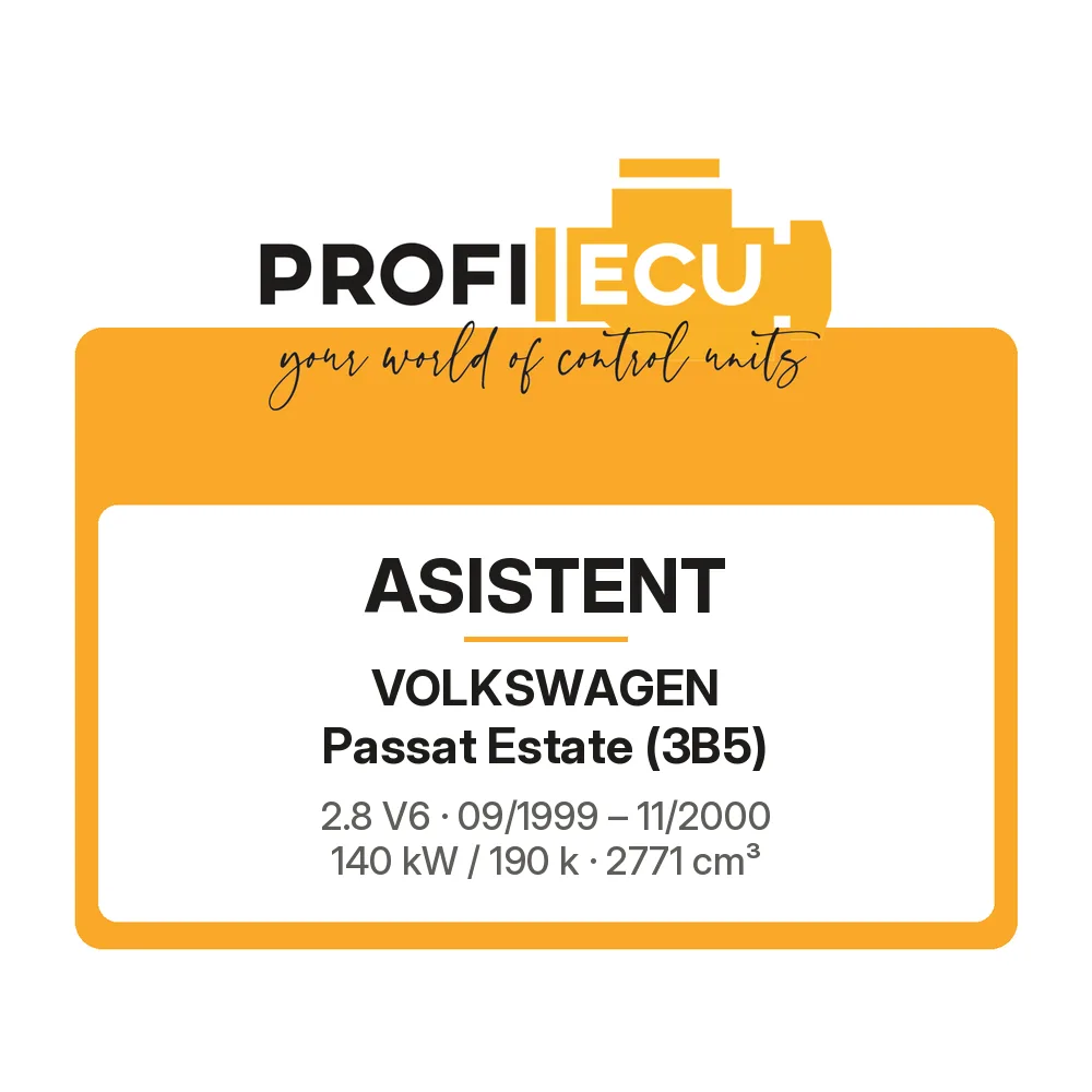 Etiketa ProfiECU: ASISTENT pro Volkswagen Passat Estate 2.8 V6 140 kW