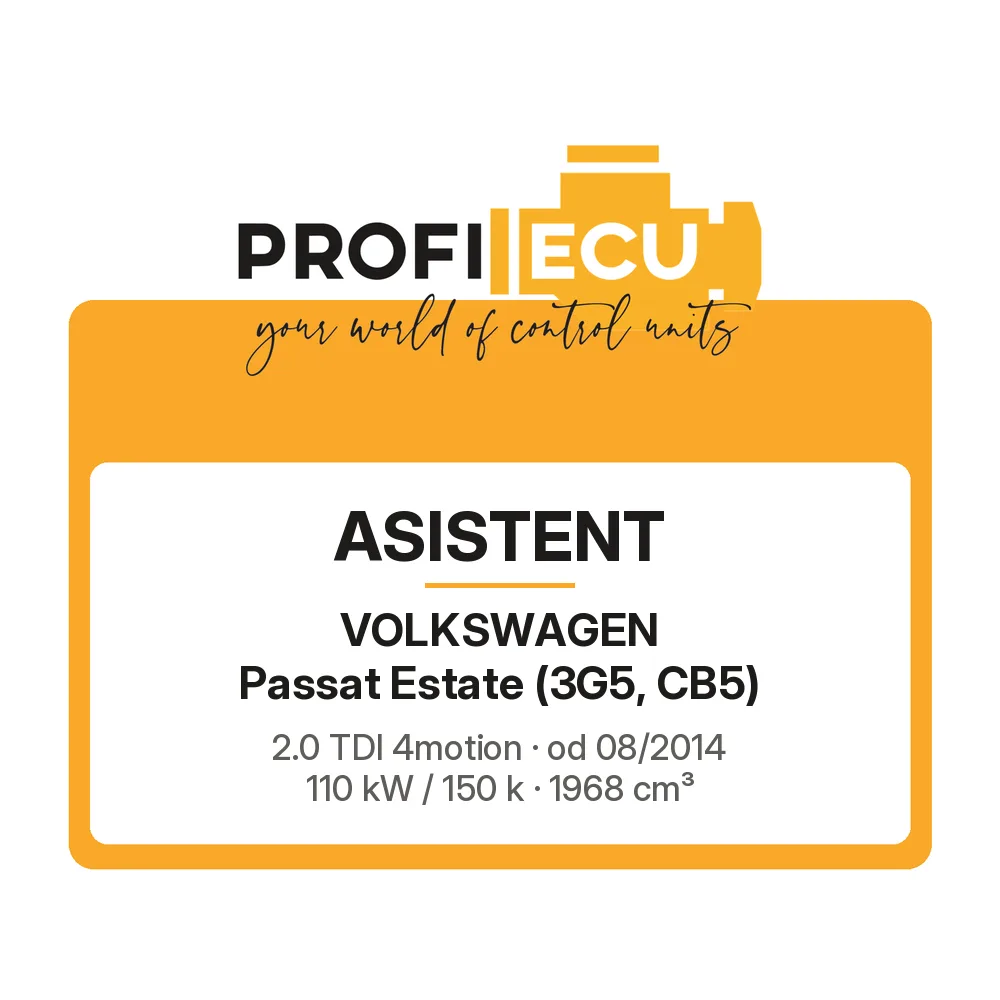Etiketa ProfiECU: ASISTENT pro Volkswagen Passat Estate 2.0 TDI 4motion 110 kW