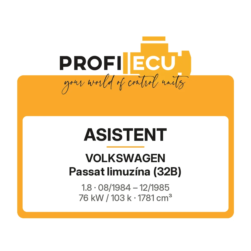 Etiketa ProfiECU: ASISTENT pro Volkswagen Passat limuzína 1.8 76 kW