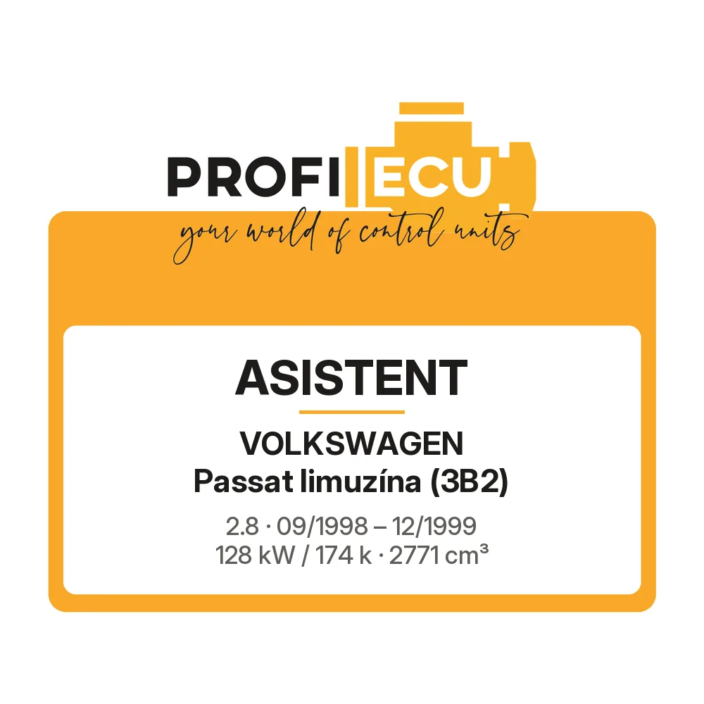 Etiketa ProfiECU: ASISTENT pro Volkswagen Passat limuzína 2.8 128 kW