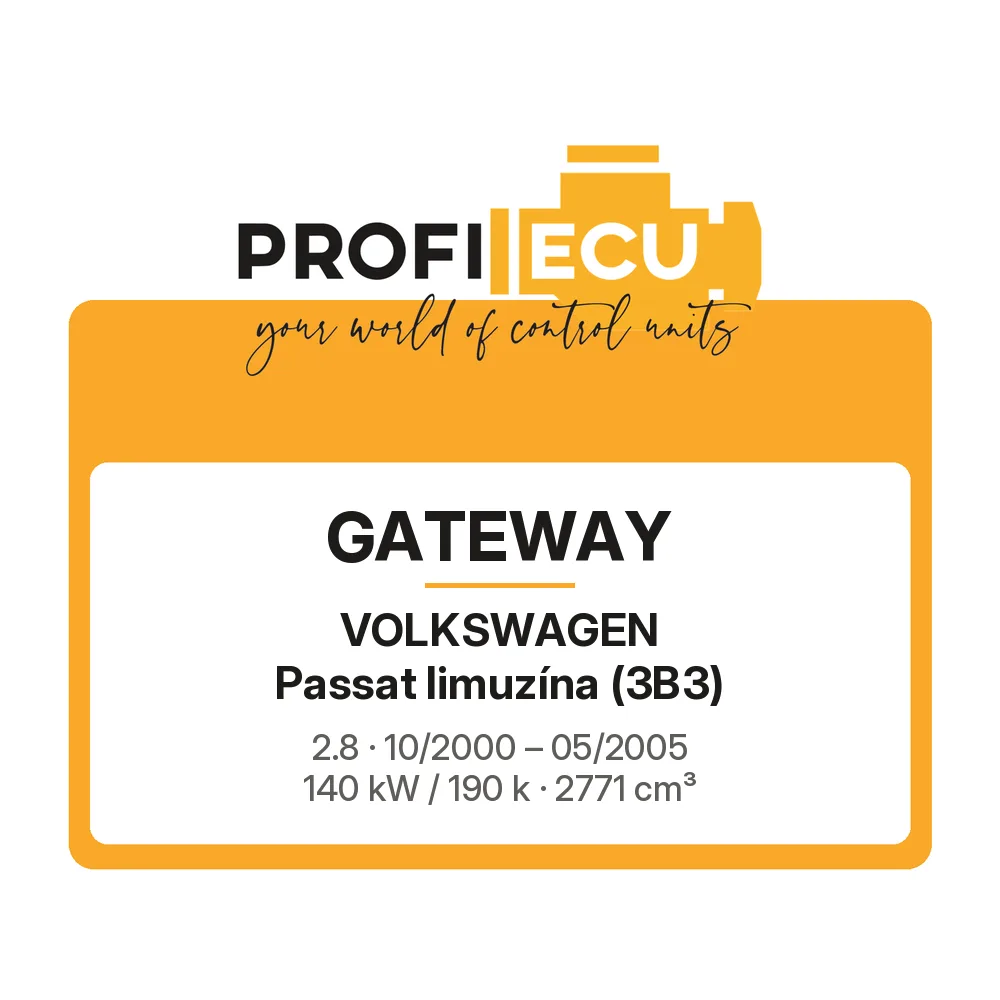 Etiketa ProfiECU: GATEWAY pro Volkswagen Passat limuzína 2.8 140 kW