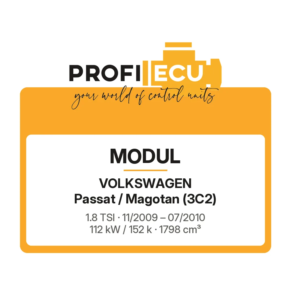 Etiketa ProfiECU: Modul pro Volkswagen Passat / Magotan 1.8 TSI 112 kW