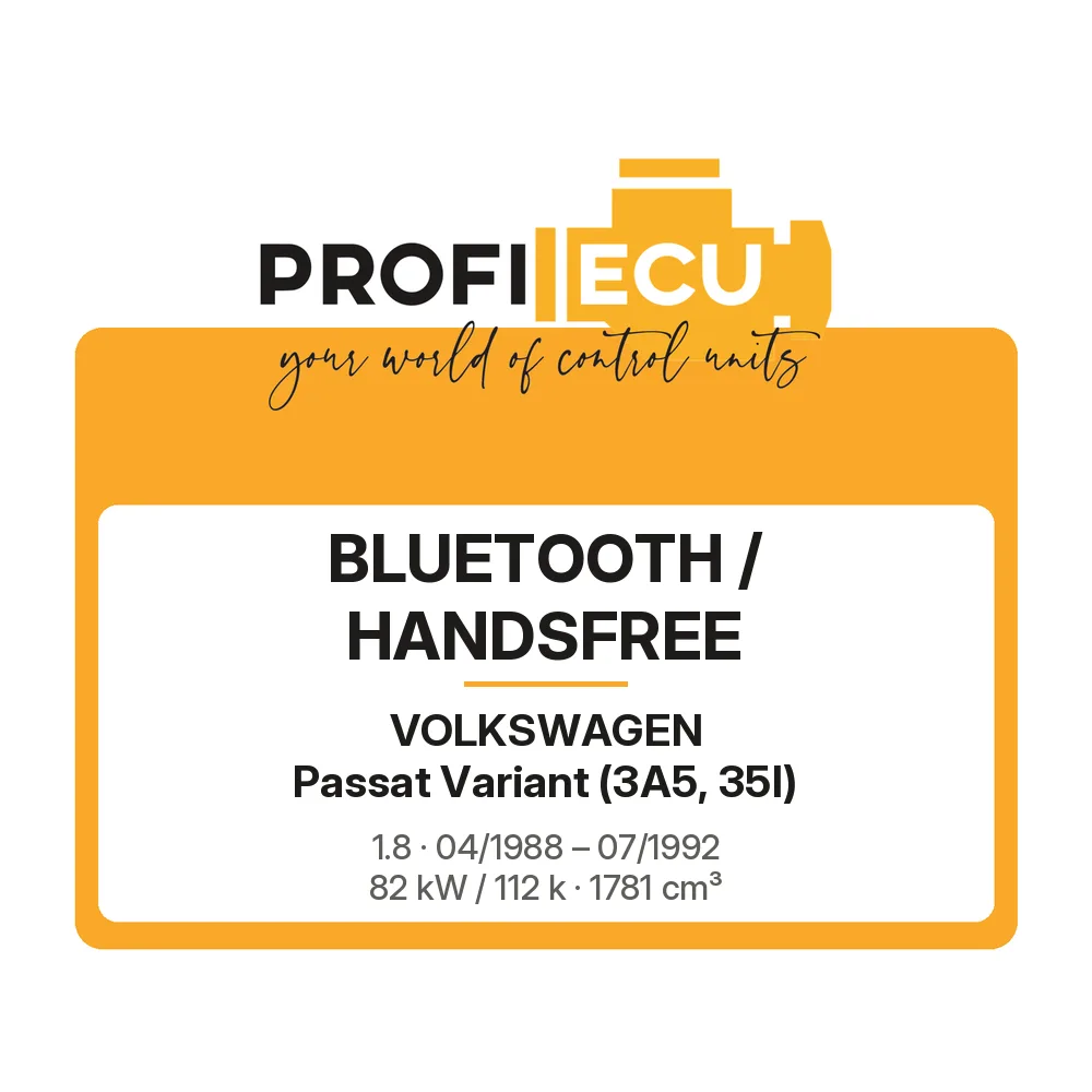 Etiketa ProfiECU: Bluetooth / Handsfree pro Volkswagen Passat Variant 1.8 82 kW