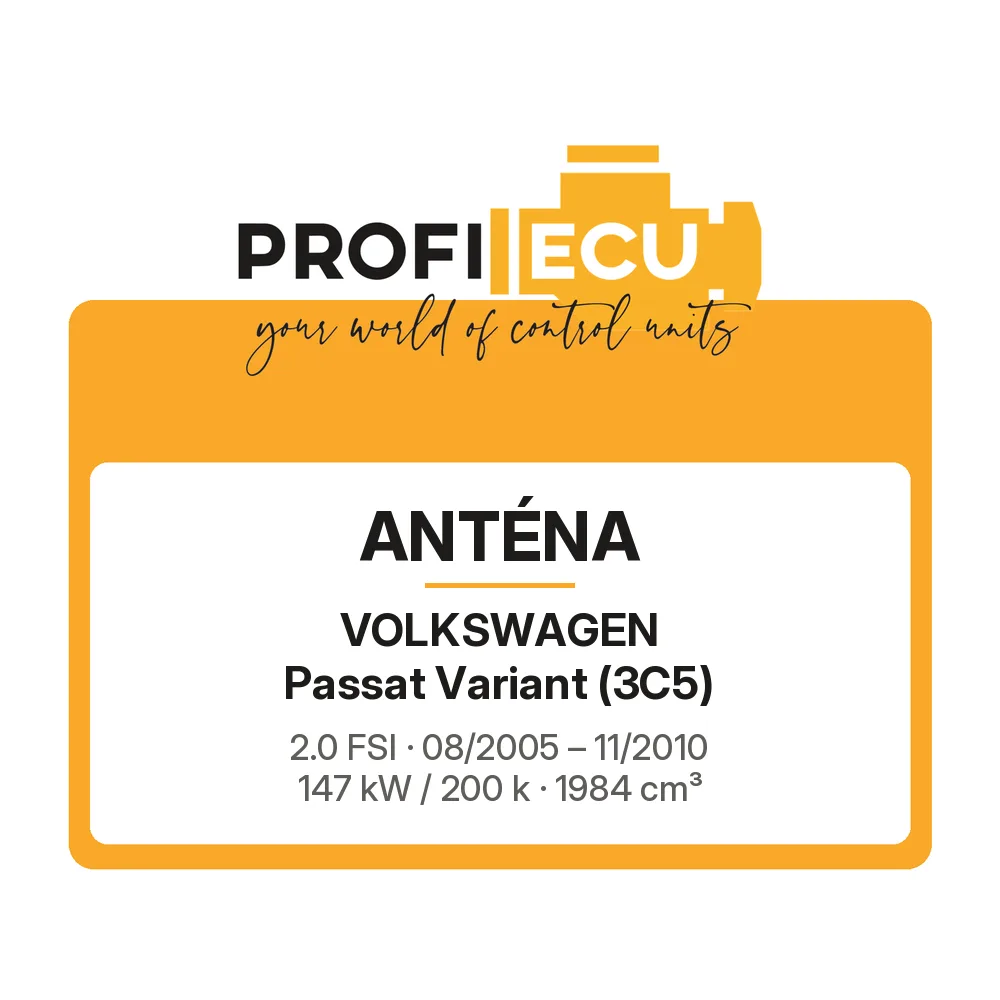 Etiketa ProfiECU: Anténa pro Volkswagen Passat Variant 2.0 FSI 147 kW