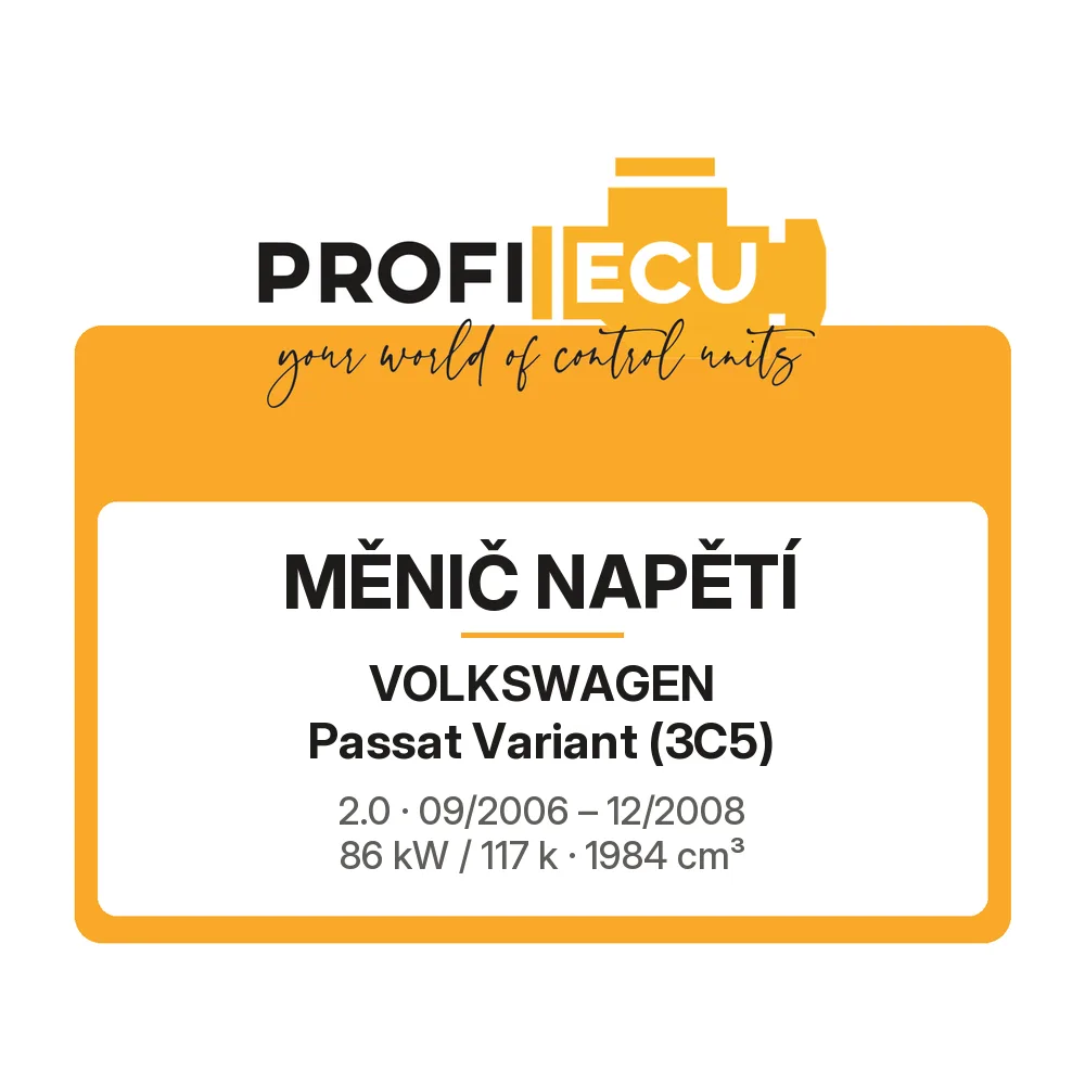 Etiketa ProfiECU: Měnič napětí pro Volkswagen Passat Variant 2.0 86 kW