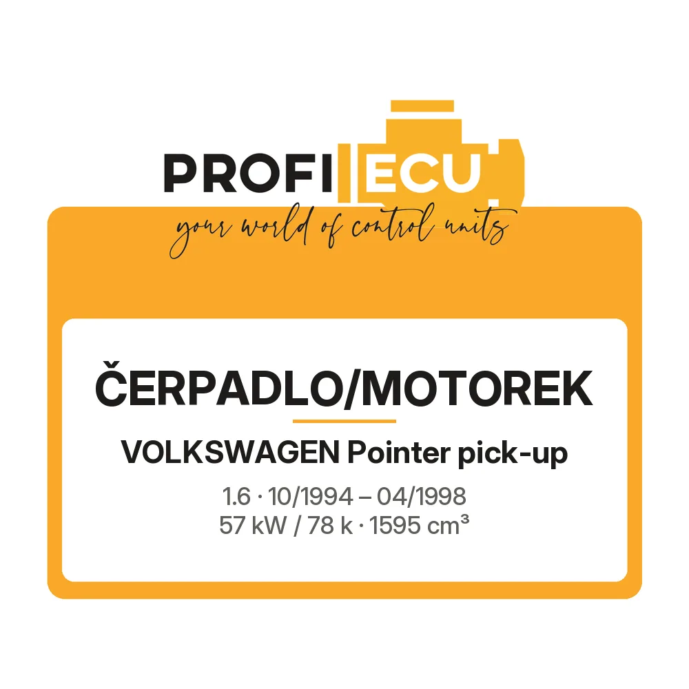 Etiketa ProfiECU: Čerpadlo/Motorek pro Volkswagen Pointer pick-up 1.6 57 kW