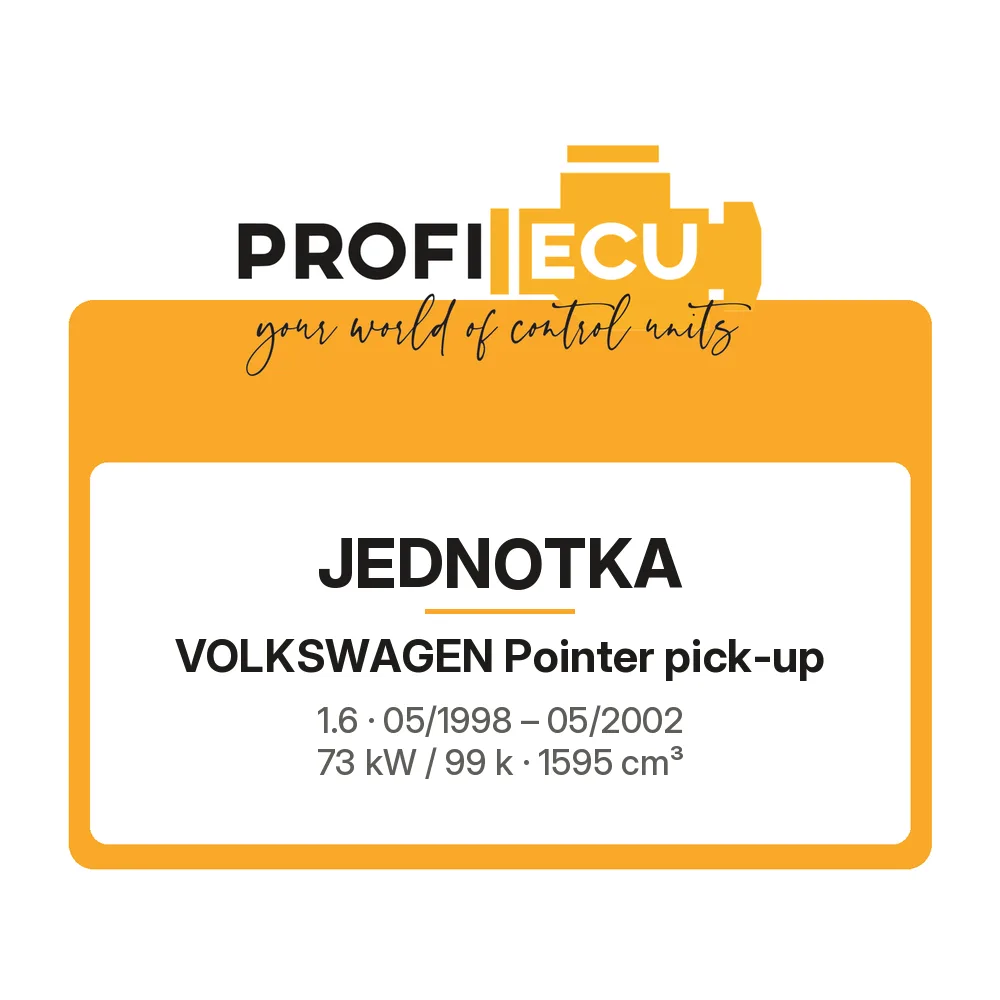 Etiketa ProfiECU: Jednotka pro Volkswagen Pointer pick-up 1.6 73 kW