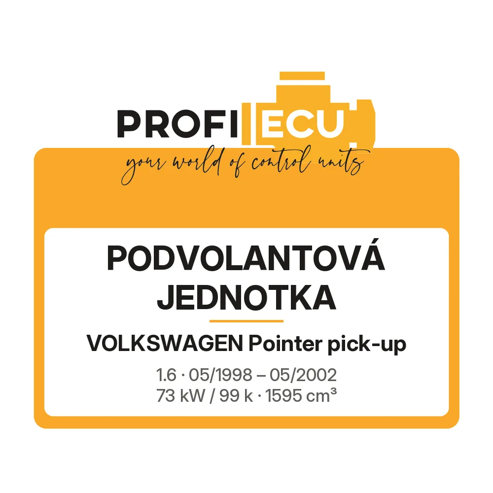Etiketa ProfiECU: Podvolantová jednotka pro Volkswagen Pointer pick-up 1.6 73 kW