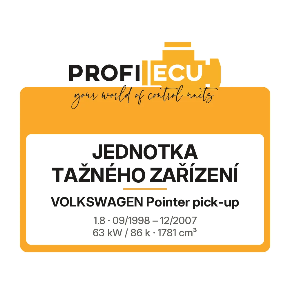 Etiketa ProfiECU: jednotka tažného zařízení pro Volkswagen Pointer pick-up 1.8 63 kW