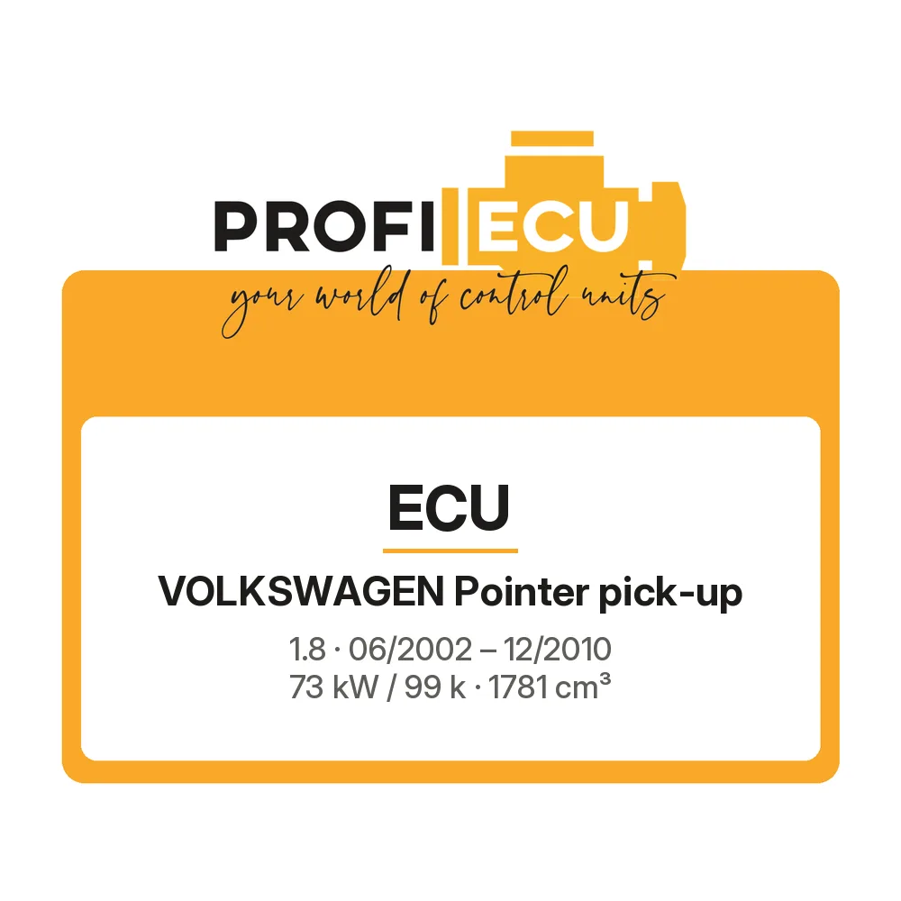 Etiketa ProfiECU: ECU pro Volkswagen Pointer pick-up 1.8 73 kW