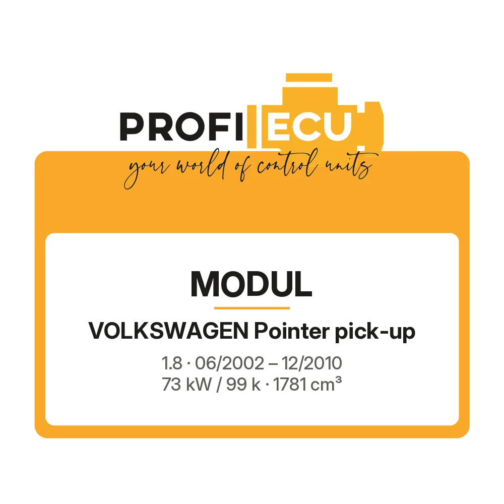 Etiketa ProfiECU: Modul pro Volkswagen Pointer pick-up 1.8 73 kW
