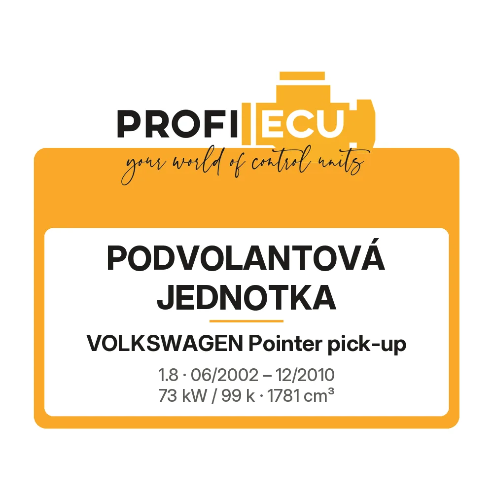Etiketa ProfiECU: Podvolantová jednotka pro Volkswagen Pointer pick-up 1.8 73 kW