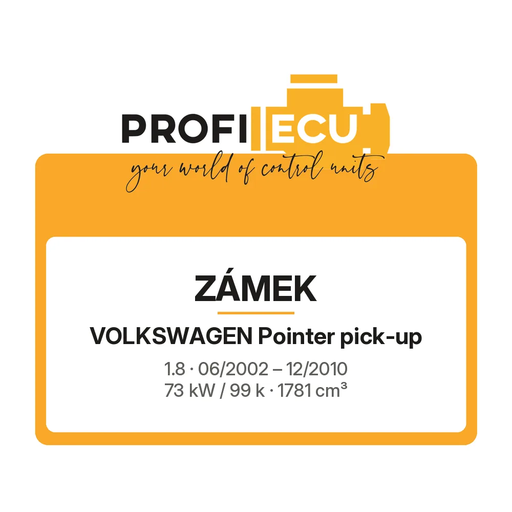 Etiketa ProfiECU: Zámek pro Volkswagen Pointer pick-up 1.8 73 kW