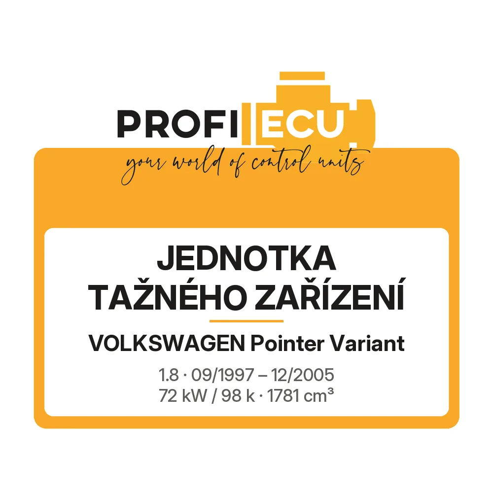 Etiketa ProfiECU: jednotka tažného zařízení pro Volkswagen Pointer Variant 1.8 72 kW