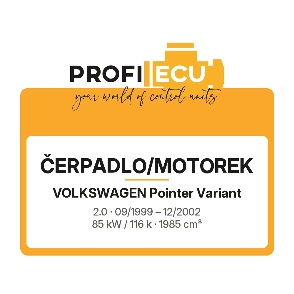 Etiketa ProfiECU: Čerpadlo/Motorek pro Volkswagen Pointer Variant 2.0 85 kW