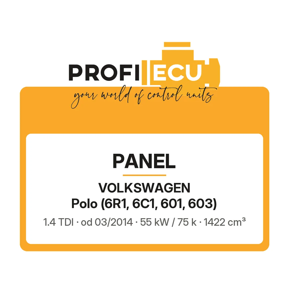 Etiketa ProfiECU: Panel pro Volkswagen Polo 1.4 TDI 55 kW