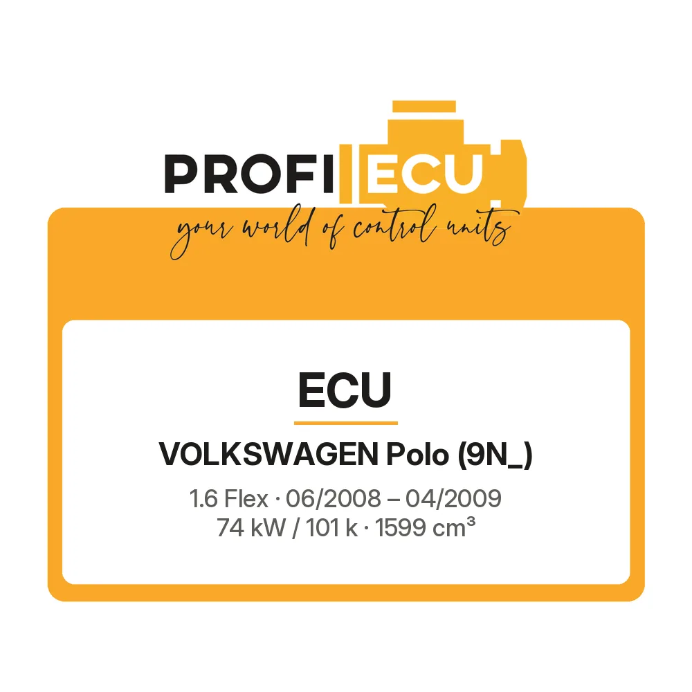Etiketa ProfiECU: ECU pro Volkswagen Polo 1.6 Flex 74 kW