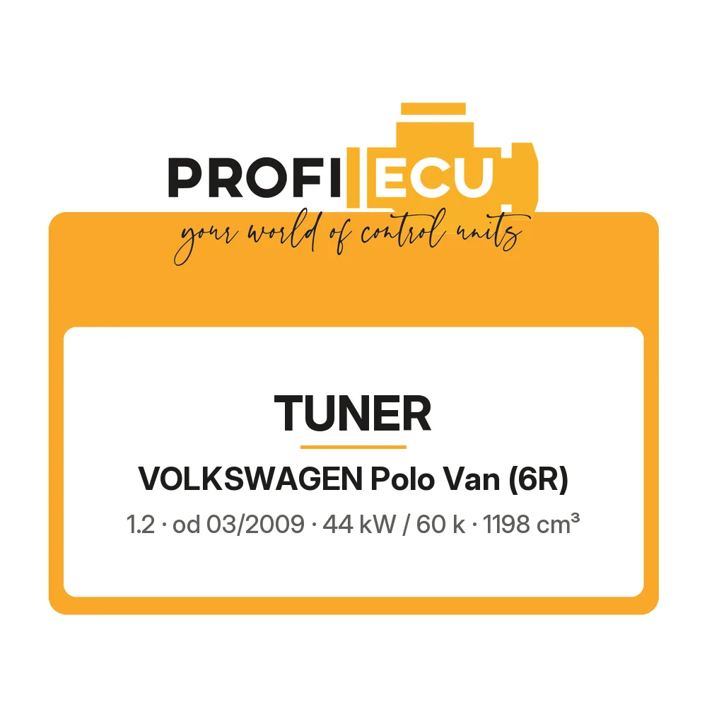 Etiketa ProfiECU: Tuner pro Volkswagen Polo Van 1.2 44 kW